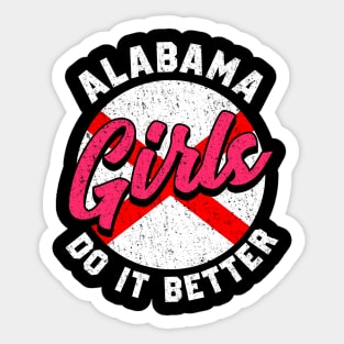 Cute & Funny Alabama Girls Do It Better Alabamian Sticker